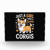 Nur ein Mädchen, das Corgis liebt Fotoblock (Vorderseite)