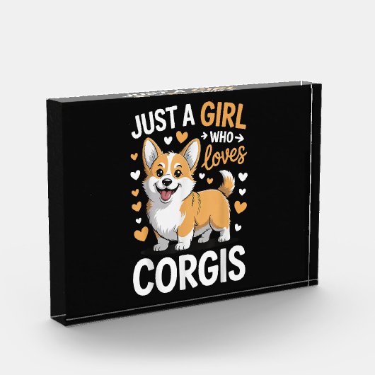 Nur ein Mädchen, das Corgis liebt Fotoblock (Links)