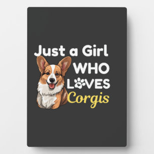 Nur ein Mädchen, das Corgis liebt Fotoplatte