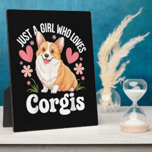 Nur ein Mädchen, das Corgis liebt Fotoplatte