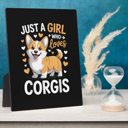 Nur ein Mädchen, das Corgis liebt Fotoplatte (Seite)