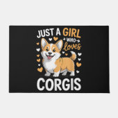 Nur ein Mädchen, das Corgis liebt Fußmatte (Vorderseite)