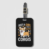 Nur ein Mädchen das Corgis liebt Gepäckanhänger (Vorderseite Vertikal)
