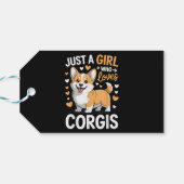 Nur ein Mädchen, das Corgis liebt Geschenkanhänger (Rückseite Horizontal)