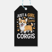 Nur ein Mädchen, das Corgis liebt Geschenkanhänger (Rückseite)