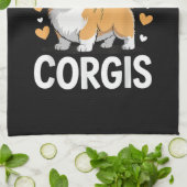 Nur ein Mädchen, das Corgis liebt Geschirrtuch (Gefaltet)