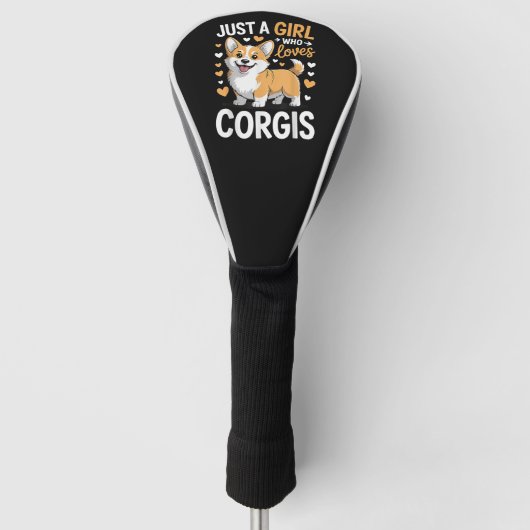 Nur ein Mädchen, das Corgis liebt Golf Headcover (Vorderseite)