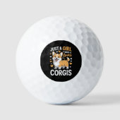Nur ein Mädchen, das Corgis liebt Golfball (Vorderseite)