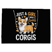 Nur ein Mädchen, das Corgis liebt Große Geschenktüte (Rückseite)