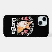 Nur ein Mädchen, das Corgis liebt iPhone 15 Hülle (Rückseite (Horizontal))