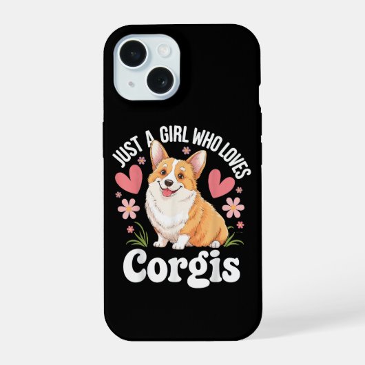 Nur ein Mädchen, das Corgis liebt iPhone 15 Hülle (Rückseite)