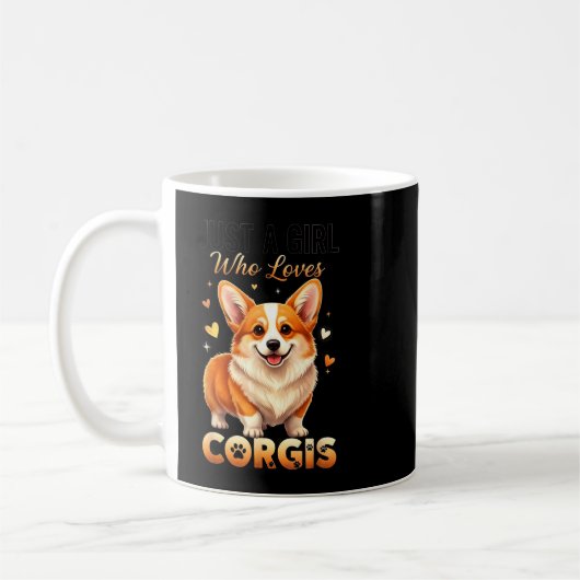 Nur ein Mädchen, das Corgis liebt  Kaffeetasse (Links)