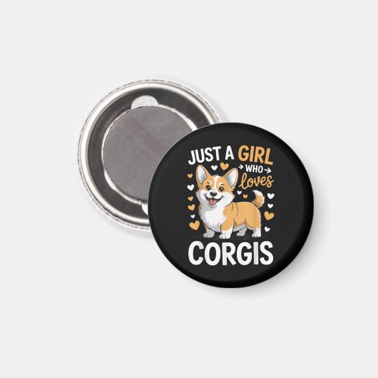 Nur ein Mädchen, das Corgis liebt Magnet (Vorderseite/Rückseite)