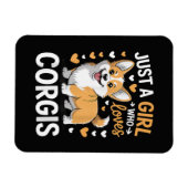 Nur ein Mädchen, das Corgis liebt Magnet (Horizontal)