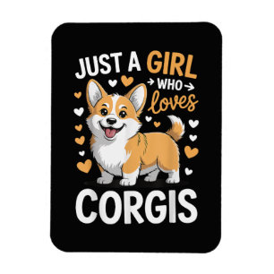 Nur ein Mädchen, das Corgis liebt Magnet