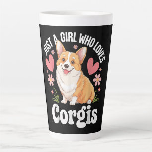 Nur ein Mädchen, das Corgis liebt Milchtasse