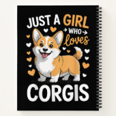 Nur ein Mädchen, das Corgis liebt Notizblock (Rückseite)