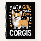 Nur ein Mädchen, das Corgis liebt Notizblock (Vorderseite)