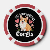 Nur ein Mädchen, das Corgis liebt Pokerchips (Rückseite)