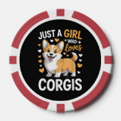 Nur ein Mädchen, das Corgis liebt Pokerchips (Vorderseite)