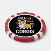 Nur ein Mädchen, das Corgis liebt Pokerchips (Einzeln)