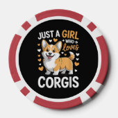 Nur ein Mädchen, das Corgis liebt Pokerchips (Rückseite)