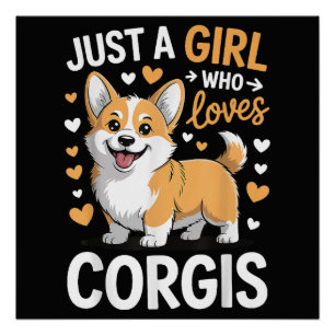 Nur ein Mädchen, das Corgis liebt Poster