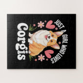 Nur ein Mädchen, das Corgis liebt Puzzle (Horizontal)