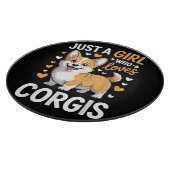 Nur ein Mädchen das Corgis liebt Schneidebrett (Ecke)