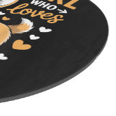Nur ein Mädchen das Corgis liebt Schneidebrett (Ecke)