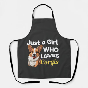 Nur ein Mädchen, das Corgis liebt Schürze