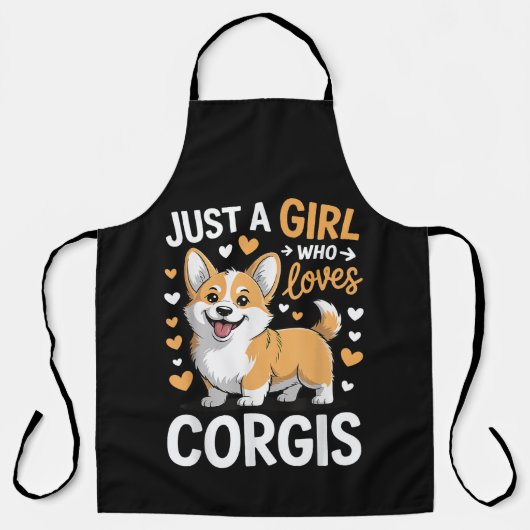 Nur ein Mädchen, das Corgis liebt Schürze (Vorderseite)