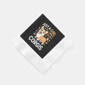 Nur ein Mädchen, das Corgis liebt Serviette (Ecke)