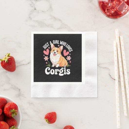 Nur ein Mädchen, das Corgis liebt Serviette (Beispiel)