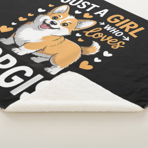Nur ein Mädchen, das Corgis liebt Sherpadecke