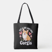 Nur ein Mädchen, das Corgis liebt Tasche (Rückseite)