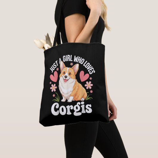 Nur ein Mädchen, das Corgis liebt Tasche (Von Nahem)