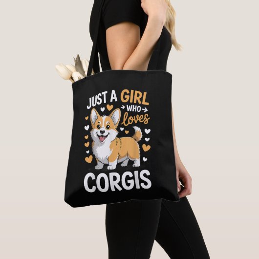 Nur ein Mädchen, das Corgis liebt Tasche (Von Nahem)