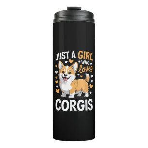Nur ein Mädchen, das Corgis liebt Thermosbecher