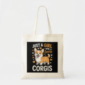 Nur ein Mädchen das Corgis liebt Tragetasche (Vorne)