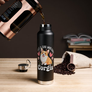 Nur ein Mädchen, das Corgis liebt Trinkflasche