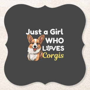 Nur ein Mädchen das Corgis liebt Untersetzer
