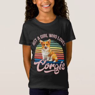 Nur ein Mädchen, das Corgis lustiges Hundedesign f T-Shirt