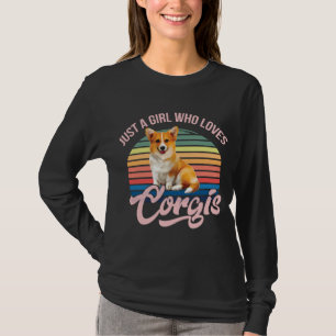 Nur ein Mädchen, das Corgis lustiges Hundedesign f T-Shirt