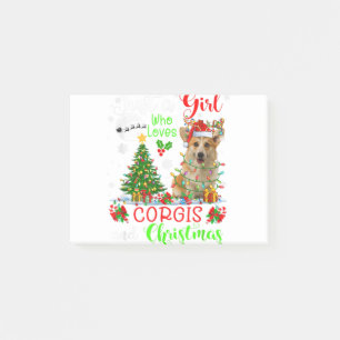 Nur ein Mädchen, das Corgis und Weihnachts Weihnac Post-it Klebezettel