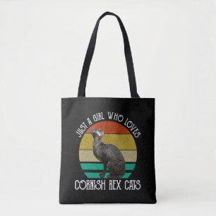 Nur ein Mädchen, das Cornish Rex Katzen liebt Tasche