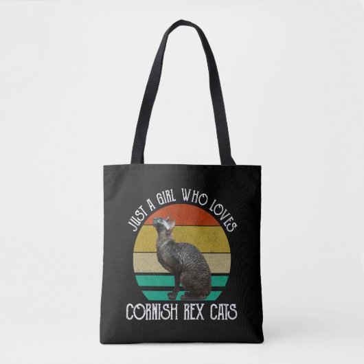 Nur ein Mädchen, das Cornish Rex Katzen liebt Tasche (Vorderseite)
