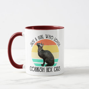 Nur ein Mädchen, das Cornish Rex Katzen liebt Tasse