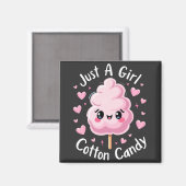Nur ein Mädchen, das Cotton Candy Liebe Magnet (Vorderseite/Rückseite)