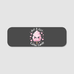 Nur ein Mädchen, das Cotton Candy Liebe Namensschild